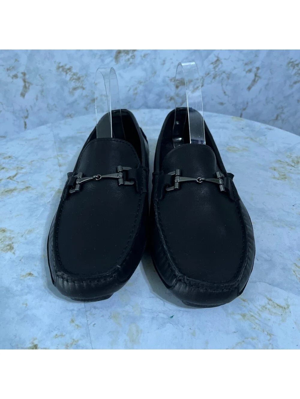 Cole Haan Wyatt Mens Sz 7M Shoes Black Leather Comfort Moccasin Horsebit Loafers